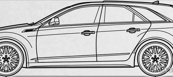 Cadillac CTS Sport Wagon (2010) (Кадиллак CТС Спорт Универсал (2010)) - чертежи (рисунки) автомобиля